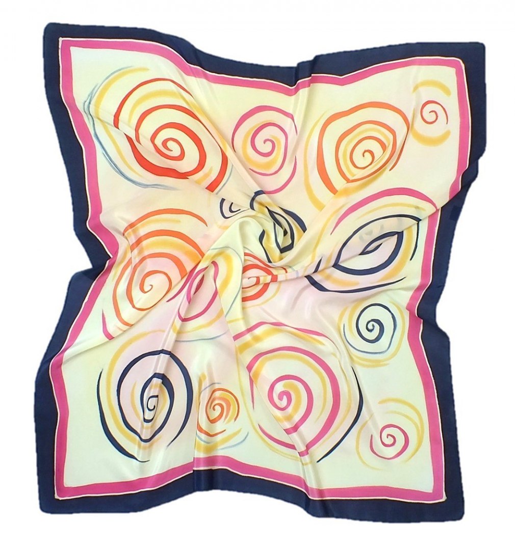 AM-179 Apaszka Jedwabna Rcznie Malowana, 90x90cm